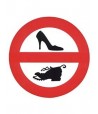 Naklejka - zakaz wchodzenia w butach/ zakaz palenia