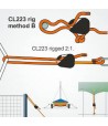 Knaga Clamcleat CL223 do liny 3-6 mm "kostka mała" PVC czarn