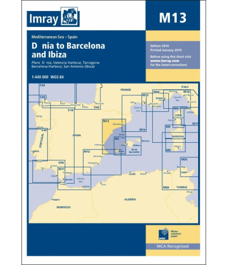 Mapa IMRAY M13 - Barcelona, Ibiza, Walencja