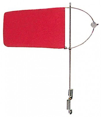 Wimpelek 15 x 15 cm czerwony z mocowaniem